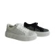 Stylish Women's Lace-up Loafer Sneakers with Sparkling Diamond Accents
