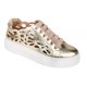 Stylish Women's Lace-up Sneakers with Elegant Laser Cut Patterns
